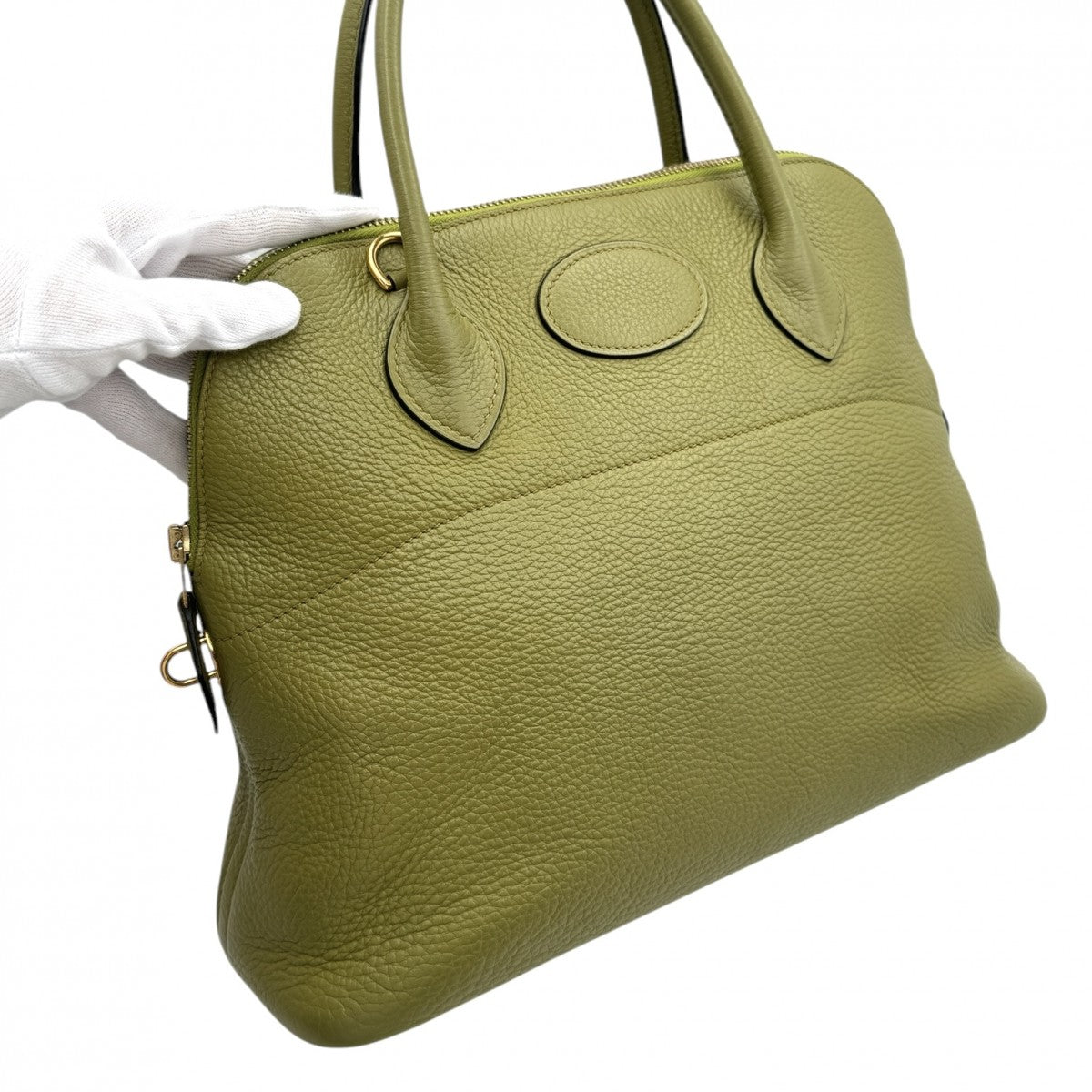 HERMES HERMES Bolide 31 Bolide 31 Bag, Tote bag, Shoulder bag, Torillon Clemence, Anise green, Green, Gold hardware