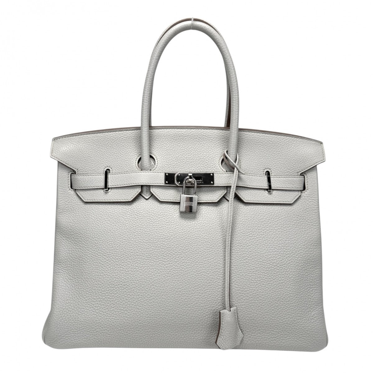 HERMES 爱马仕 Birkin 35 Birkin 35 袋手提袋托里昂·克莱姆斯珍珠灰色灰色银金属配件