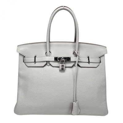 HERMES HERMES Birkin 35 Birkin 35 Bag Tote Bag Toryon Clemence Pearl Gray Grey Silver Metal Fittings