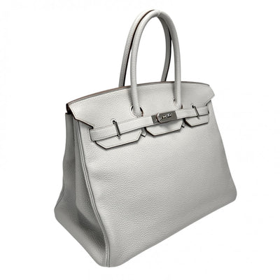 HERMES HERMES Birkin 35 Birkin 35 Bag Tote Bag Toryon Clemence Pearl Gray Grey Silver Metal Fittings