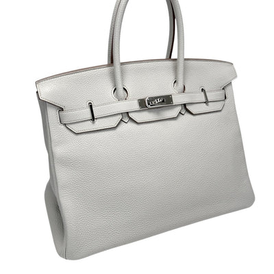 HERMES HERMES Birkin 35 Birkin 35 Bag Tote Bag Toryon Clemence Pearl Gray Grey Silver Metal Fittings