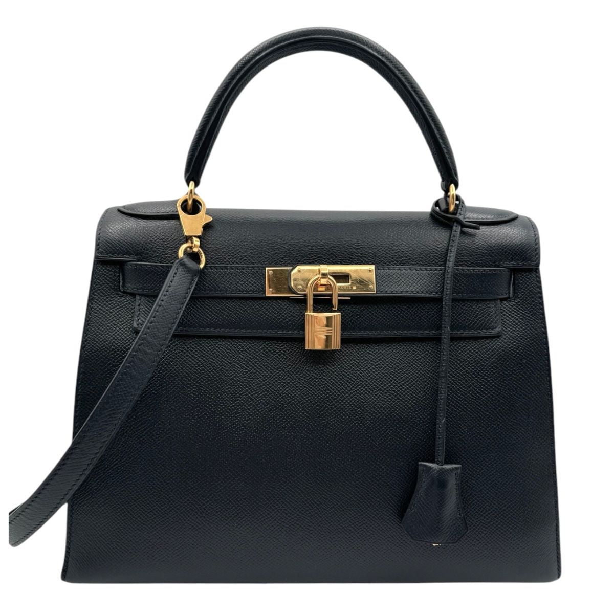 HERMES HERMES Kelly 28 Kelly 28 Bag, Tote bag, Shoulder bag, Kushbell, Navy, Navy, Blue, Gold hardware, Outer stitching