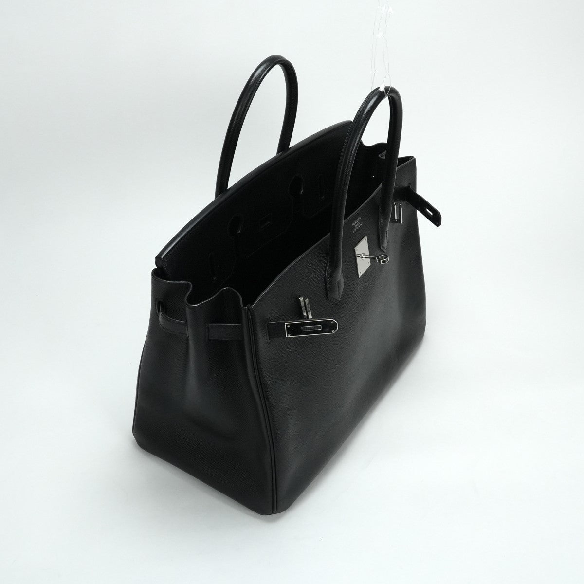 HERMES 헤르메스 Birkin 35 Birkin 35 가방 토트 백 엡슨 누아 블랙 실버 하드웨어 Vaugh Epson