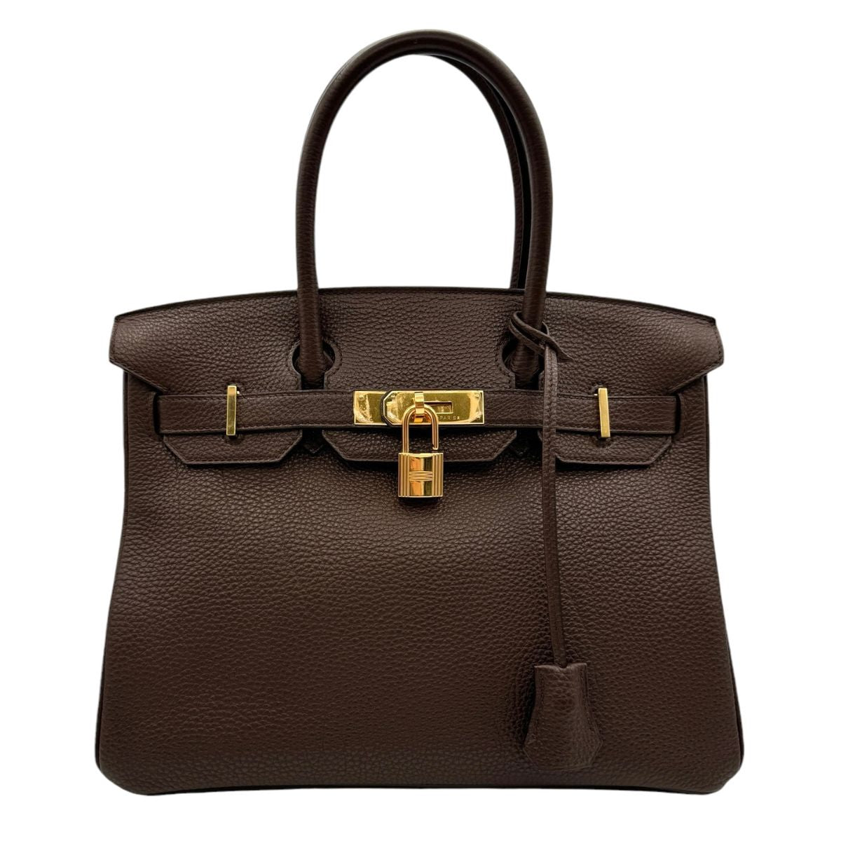 HERMES 헤르메스 Birkin 30 Birkin 30 가방, 토트 백, 토고, 초콜릿, 갈색, 갈색, 금 피팅