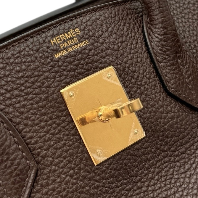 HERMES 헤르메스 Birkin 30 Birkin 30 가방, 토트 백, 토고, 초콜릿, 갈색, 갈색, 금 피팅