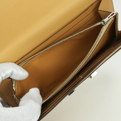 エルメス HERMES コンスタンスロング コンスタンス ロング 財布 長財布 ロングウォレット タデラクト パイユ Paille ベージュ系 シルバー金具 リザード