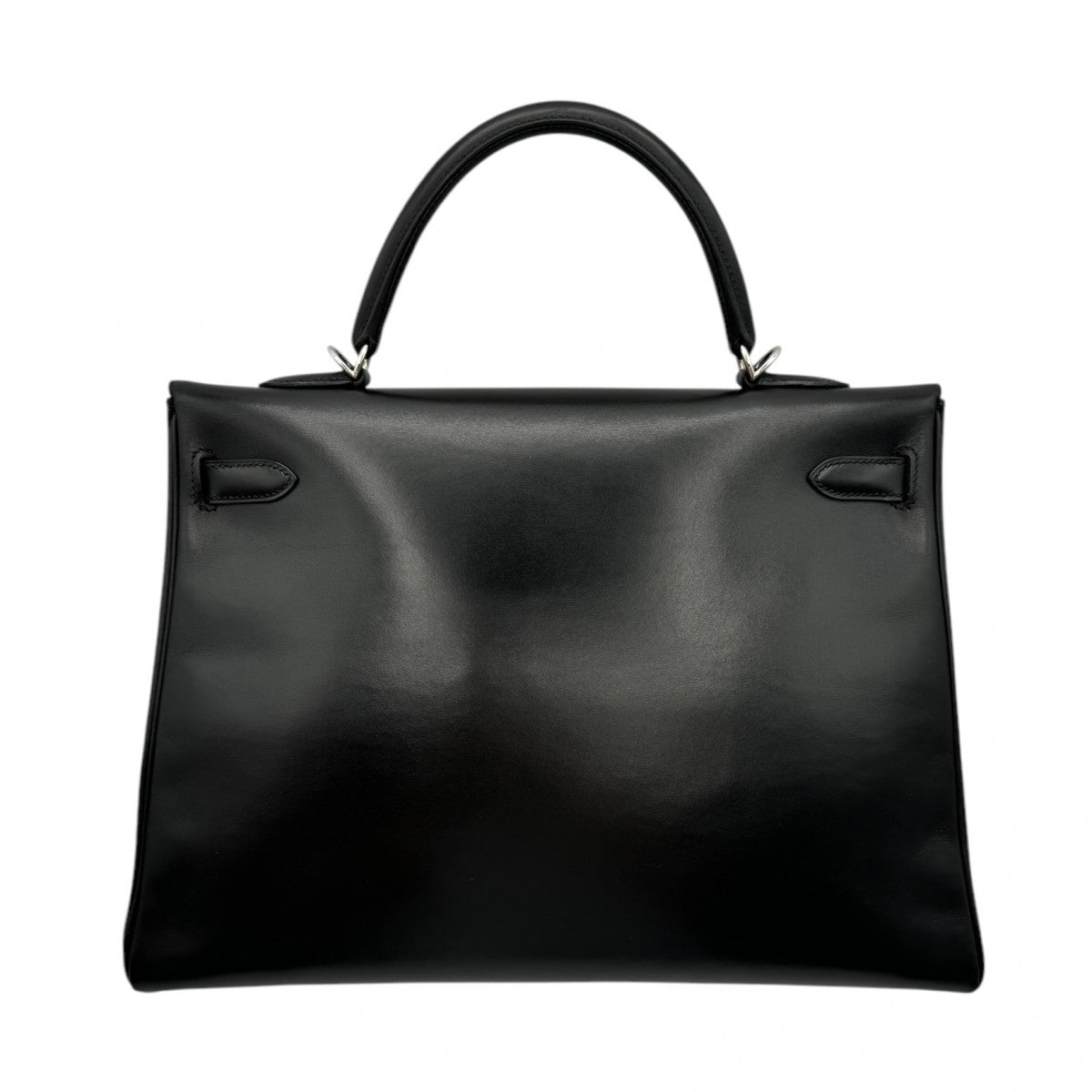 HERMES HERMES Kelly 35 Kelly 35 Bag, Tote Bag, Shoulder Bag, Box Calf, Noir, Black, Silver Hardware