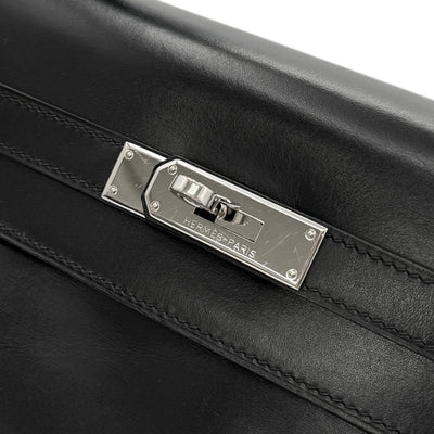 HERMES HERMES Kelly 35 Kelly 35 Bag, Tote Bag, Shoulder Bag, Box Calf, Noir, Black, Silver Hardware