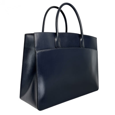 HERMES HERMES Whitebus GM Whitebus GM Bag, Tote Bag, Box Calf, Blue Indigo, Blue, Gold Fittings