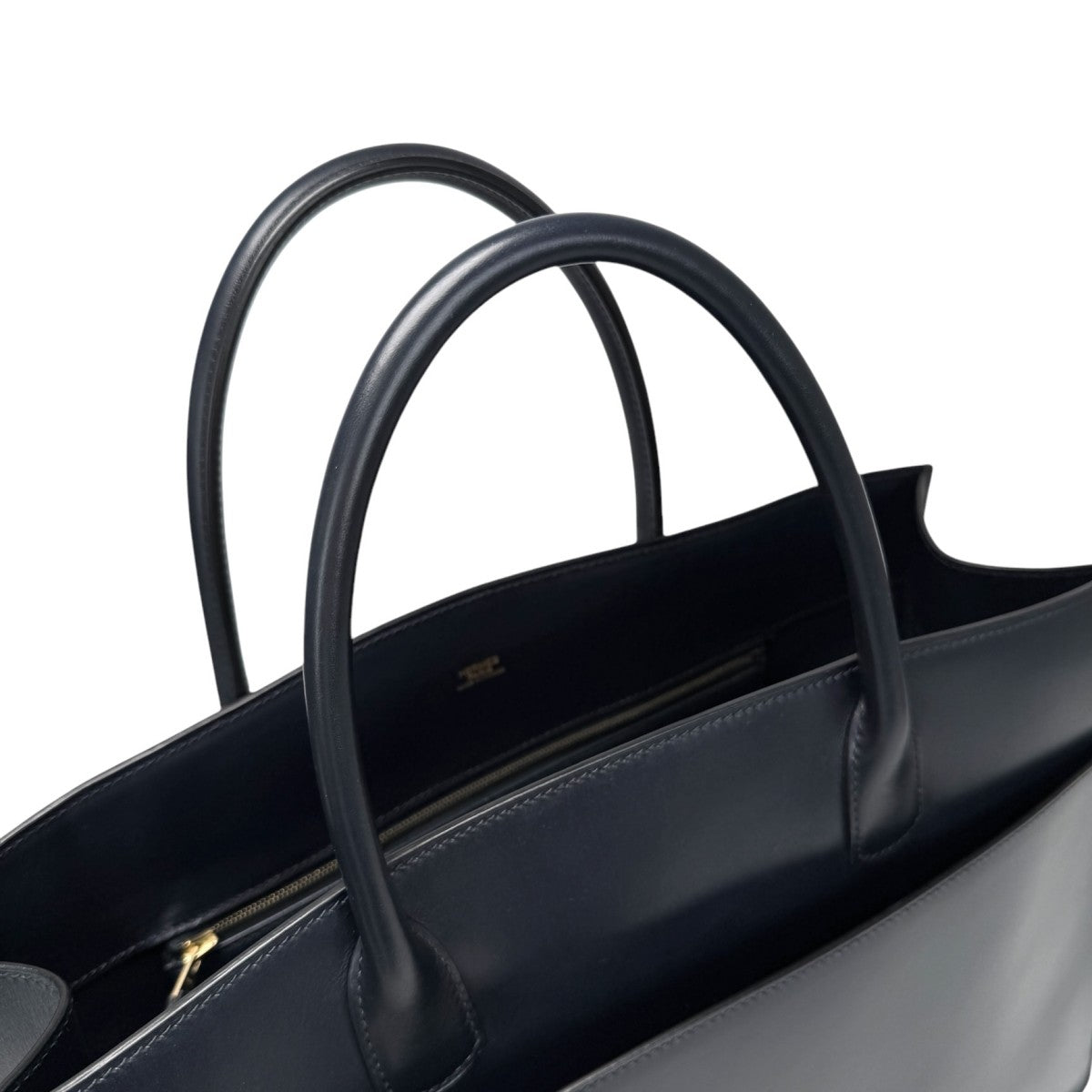 HERMES HERMES Whitebus GM Whitebus GM Bag, Tote Bag, Box Calf, Blue Indigo, Blue, Gold Fittings