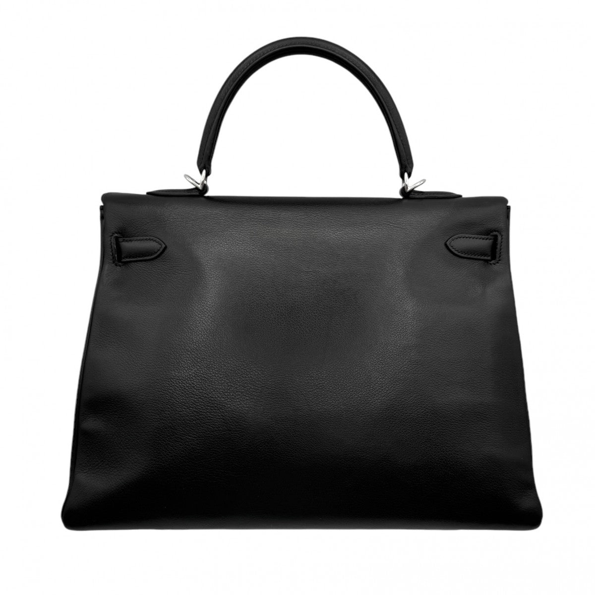 HERMES 헤르메스 Kelly 35 Kelly 35 가방, 토트 백, 숄더백, 보행버, 누아르, 검은 색, 실버 피팅, vogalver