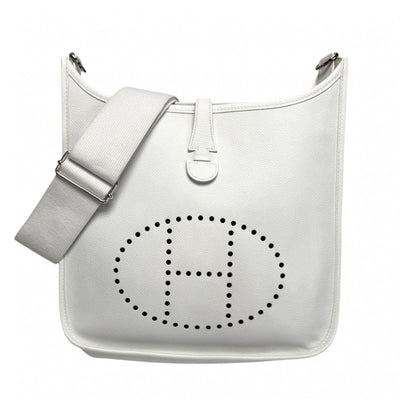 HERMES HERMES Evelyne 3PM Evelyne 3PM Evelyne 3PM Bag, Tote Bag, Shoulder Bag, Epson, White, White, Silver Fittings, Vaugh Epson