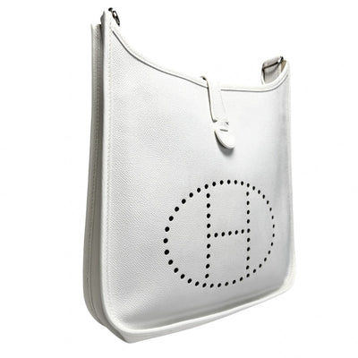 HERMES HERMES Evelyne 3PM Evelyne 3PM Evelyne 3PM Bag, Tote Bag, Shoulder Bag, Epson, White, White, Silver Fittings, Vaugh Epson