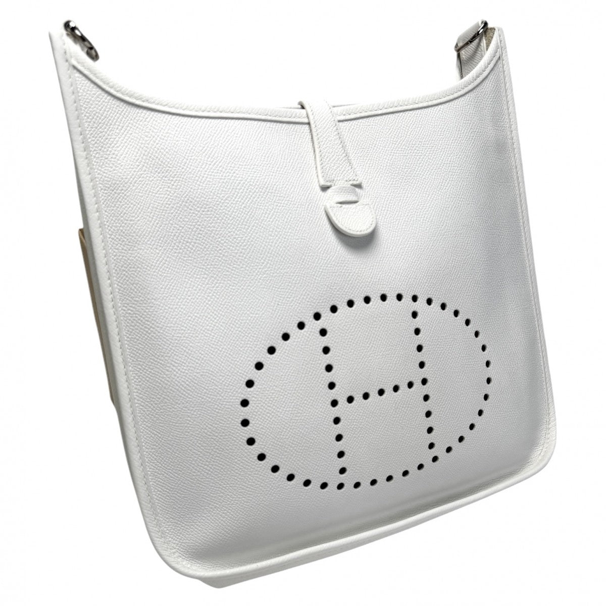 HERMES HERMES Evelyne 3PM Evelyne 3PM Evelyne 3PM Bag, Tote Bag, Shoulder Bag, Epson, White, White, Silver Fittings, Vaugh Epson