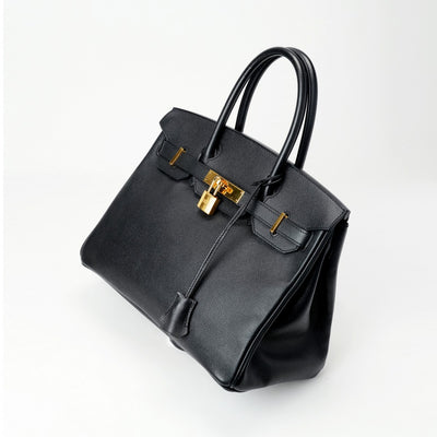 HERMES HERMES Birkin 30 Birkin 30 Bag Tote Bag Epson Noir Black Black Gold Hardware Vaugh Epson