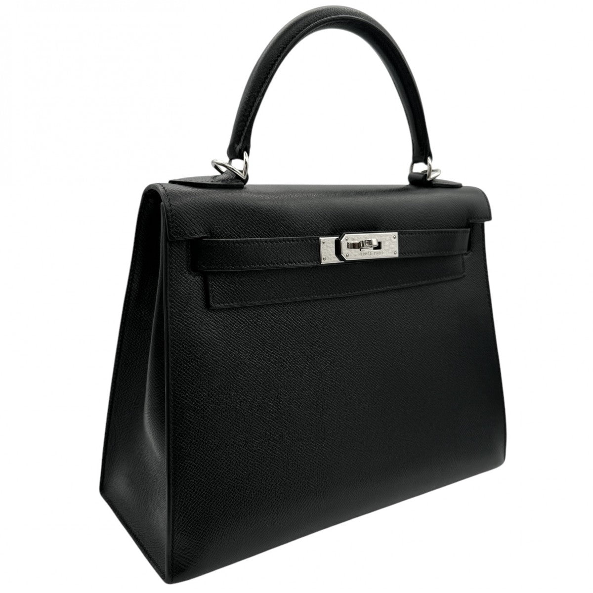 HERMES HERMES Kelly 28 Kelly 28 Bag, Tote Bag, Shoulder Bag, Epson Noir, Black, Black, Silver Fittings, Vaugh Epson