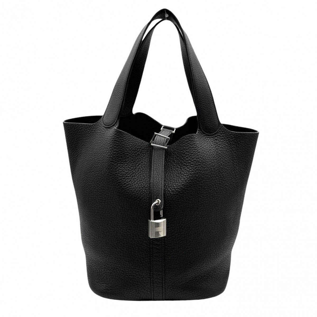 HERMES HERMES Picotin lock GM Picotin lock GM Picotin lock 26 Tote bag Toryon Clemence Noir Black Silver Metal fittings