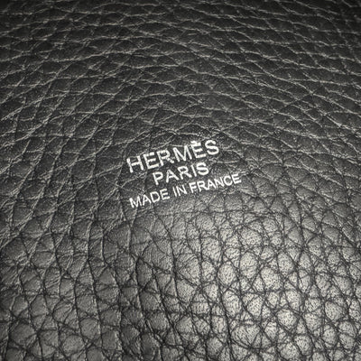 HERMES 爱马仕 Picotin lock GM Picotin lock GM Picotin lock 26 手提袋Toryon Clemence Noir黑色银色金属配件