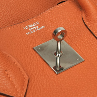 エルメス HERMES バーキン35 バーキン 35 バッグ トートバッグ トゴ オレンジ Orange シルバー金具 ハンドバッグ