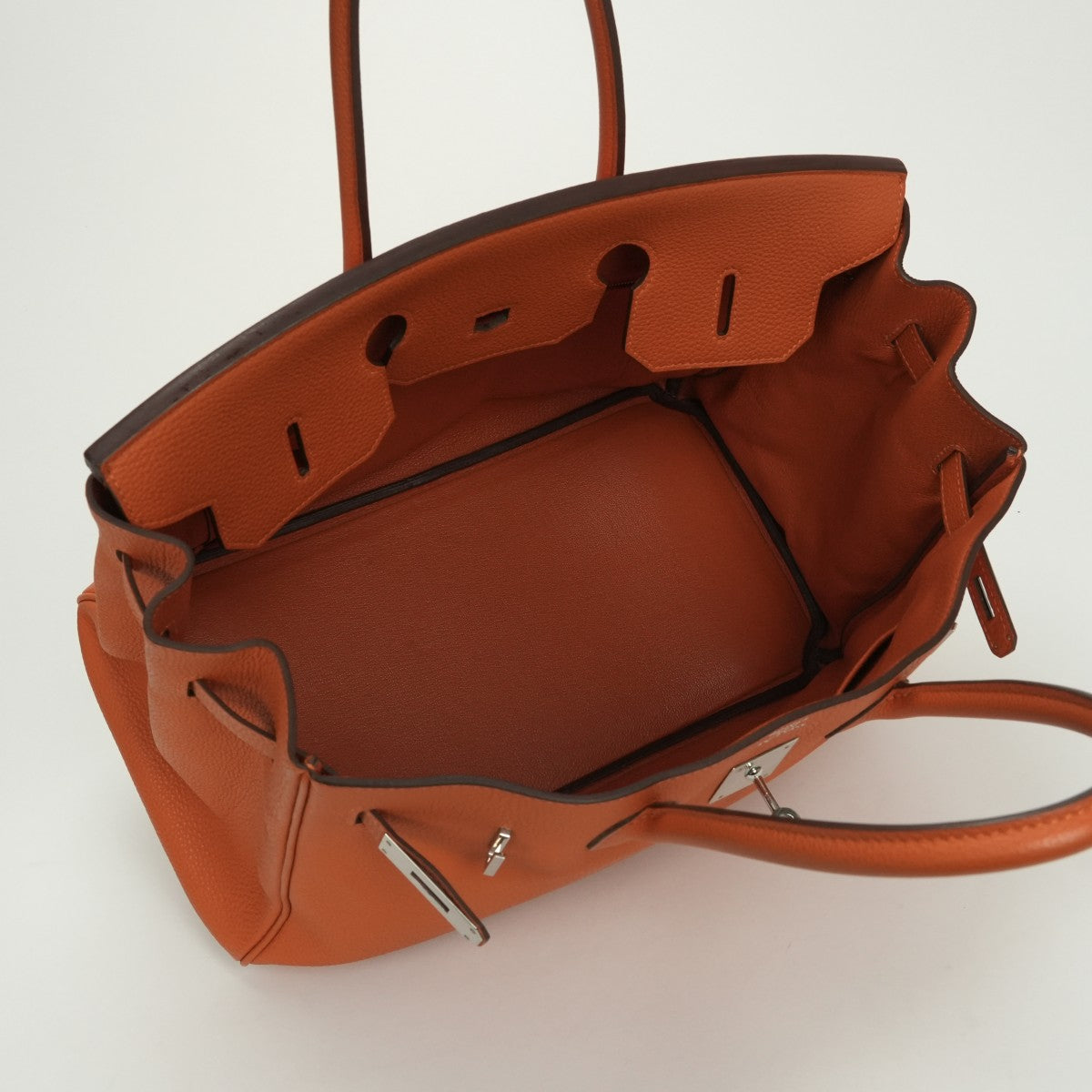 エルメス HERMES バーキン35 バーキン 35 バッグ トートバッグ トゴ オレンジ Orange シルバー金具 ハンドバッグ