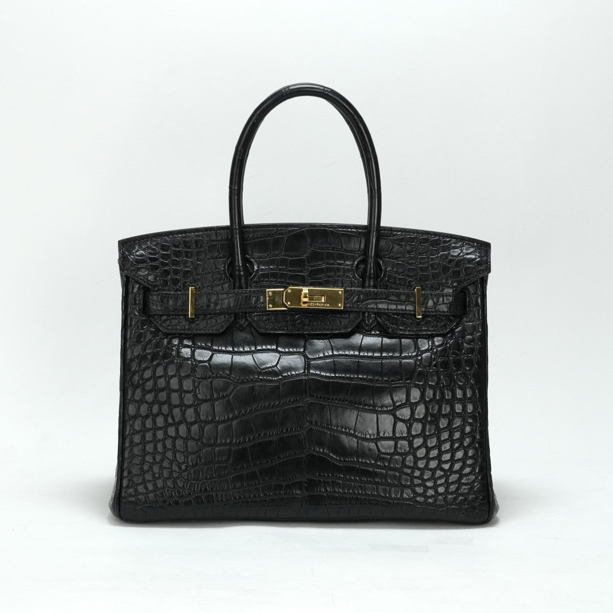 HERMES HERMES Birkin 30 Birkin 30 Bag Tote Bag Alligator Noir Black Gold Hardware