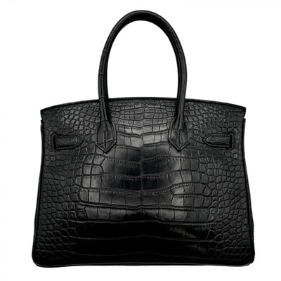 HERMES 爱马仕 Birkin 30 Birkin 30 袋手提袋鳄鱼鳄鱼黑金硬件