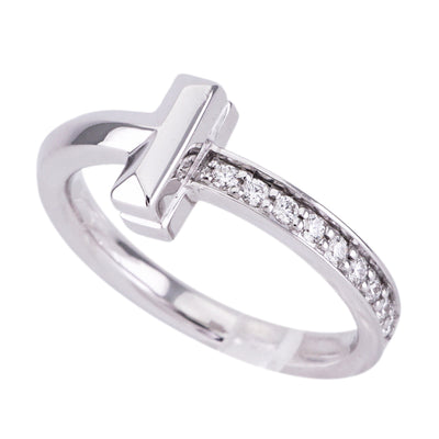 Tiffany & Co. Tiffany＆Co。 t一个环t一个狭窄的戒指 Tiffany & Co. T环750WG银白金