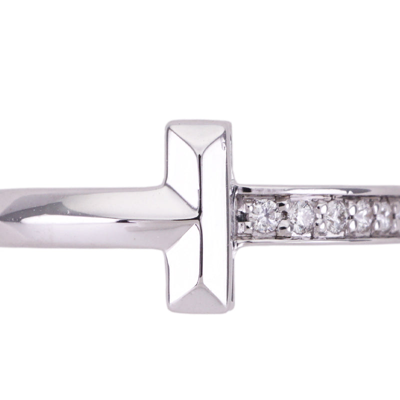 Tiffany & Co. Tiffany＆Co。 t一个环t一个狭窄的戒指 Tiffany & Co. T环750WG银白金