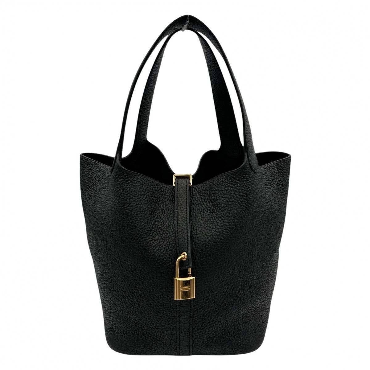 HERMES HERMES Picotin lock MM Picotin lock MM Picotin lock 22 Tote bag Toryon Clemence Noir Black Gold hardware