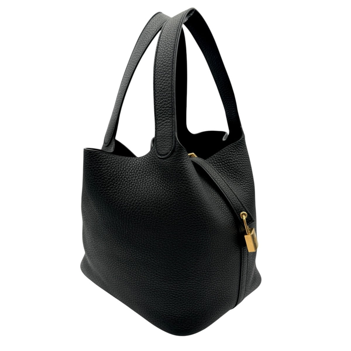 HERMES HERMES Picotin lock MM Picotin lock MM Picotin lock 22 Tote bag Toryon Clemence Noir Black Gold hardware