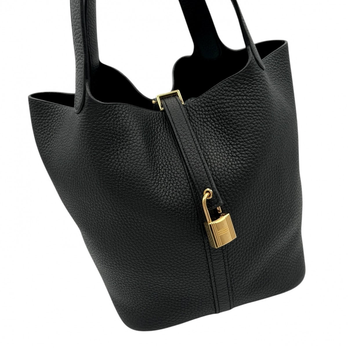 HERMES HERMES Picotin lock MM Picotin lock MM Picotin lock 22 Tote bag Toryon Clemence Noir Black Gold hardware