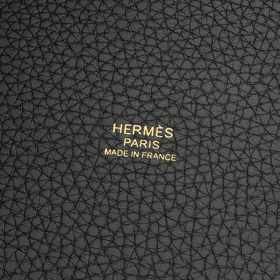 HERMES HERMES Picotin lock MM Picotin lock MM Picotin lock 22 Tote bag Toryon Clemence Noir Black Gold hardware