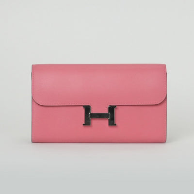 エルメス HERMES コンスタンスロングトゥーゴー コンスタンスロングトゥーゴー 財布 長財布 ロングウォレット エバーカラー ローズアザレ ピンク シルバー金具