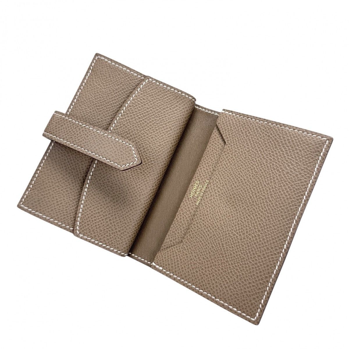 HERMES HERMES Bearn mini Bearn Mini Wallet Bifold Wallet Mini Wallet Mini Wallet Epson Etoop Grey Gold Hardware Vo Epson