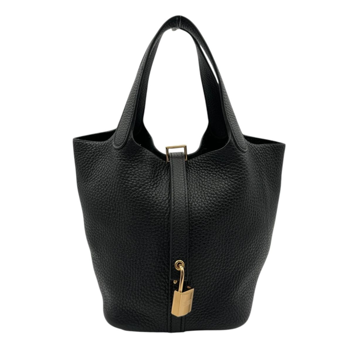 HERMES HERMES Picotin PM Picotin PM Picotin 18 Tote bag Toryon Clemence Noir Black Gold hardware