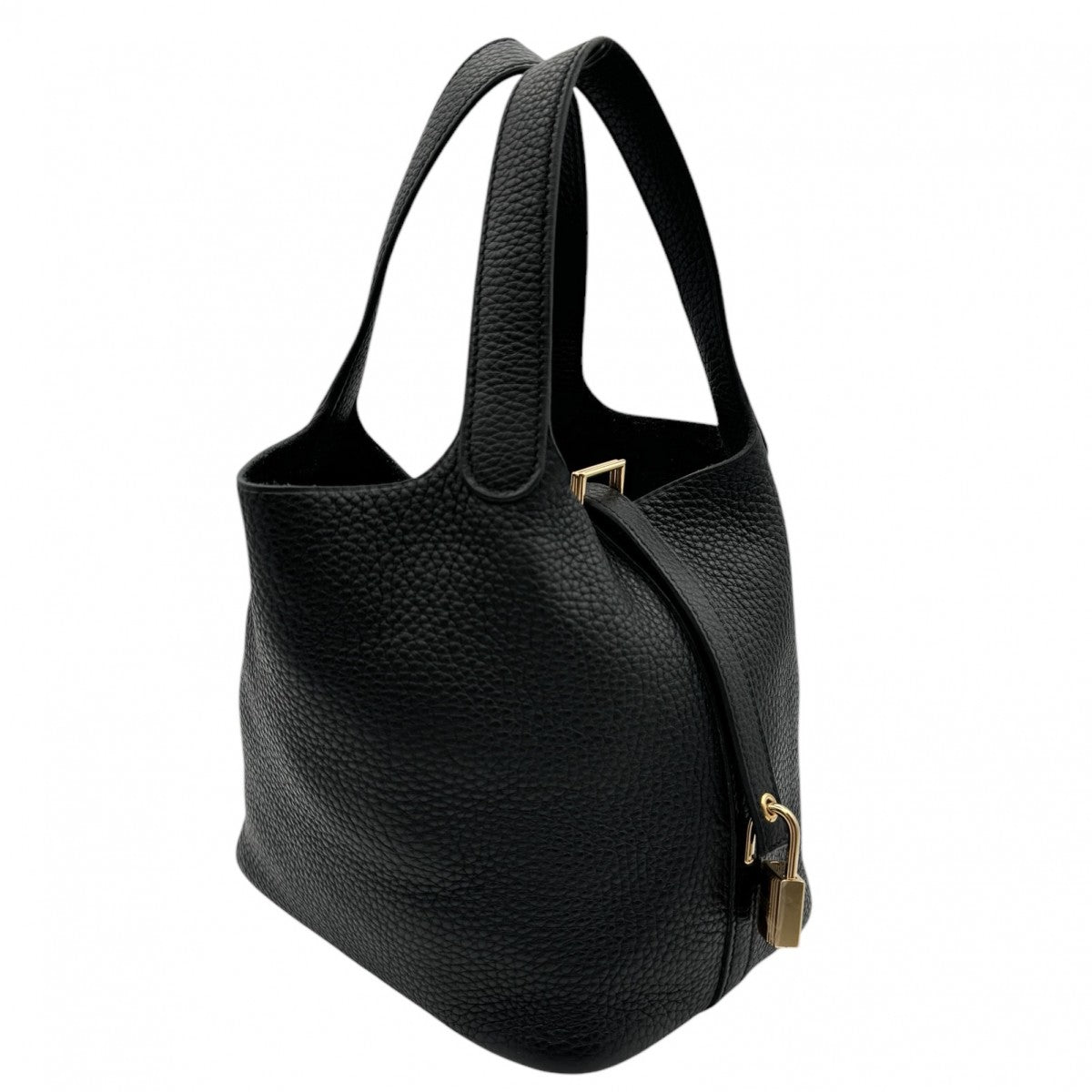 HERMES HERMES Picotin PM Picotin PM Picotin 18 Tote bag Toryon Clemence Noir Black Gold hardware