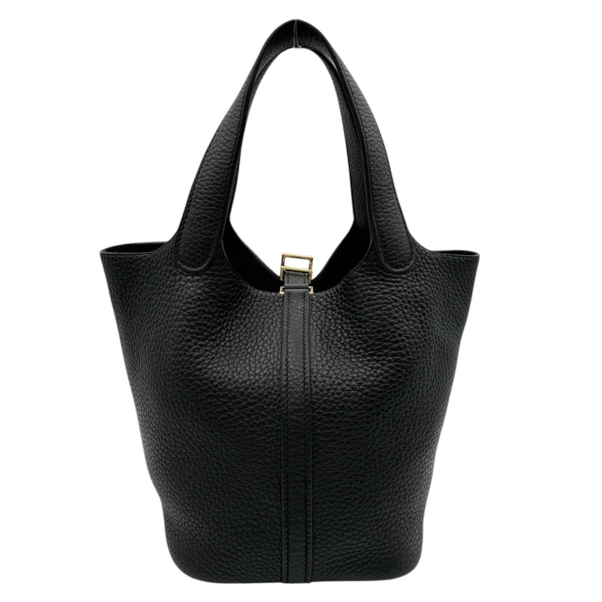 HERMES HERMES Picotin PM Picotin PM Picotin 18 Tote bag Toryon Clemence Noir Black Gold hardware