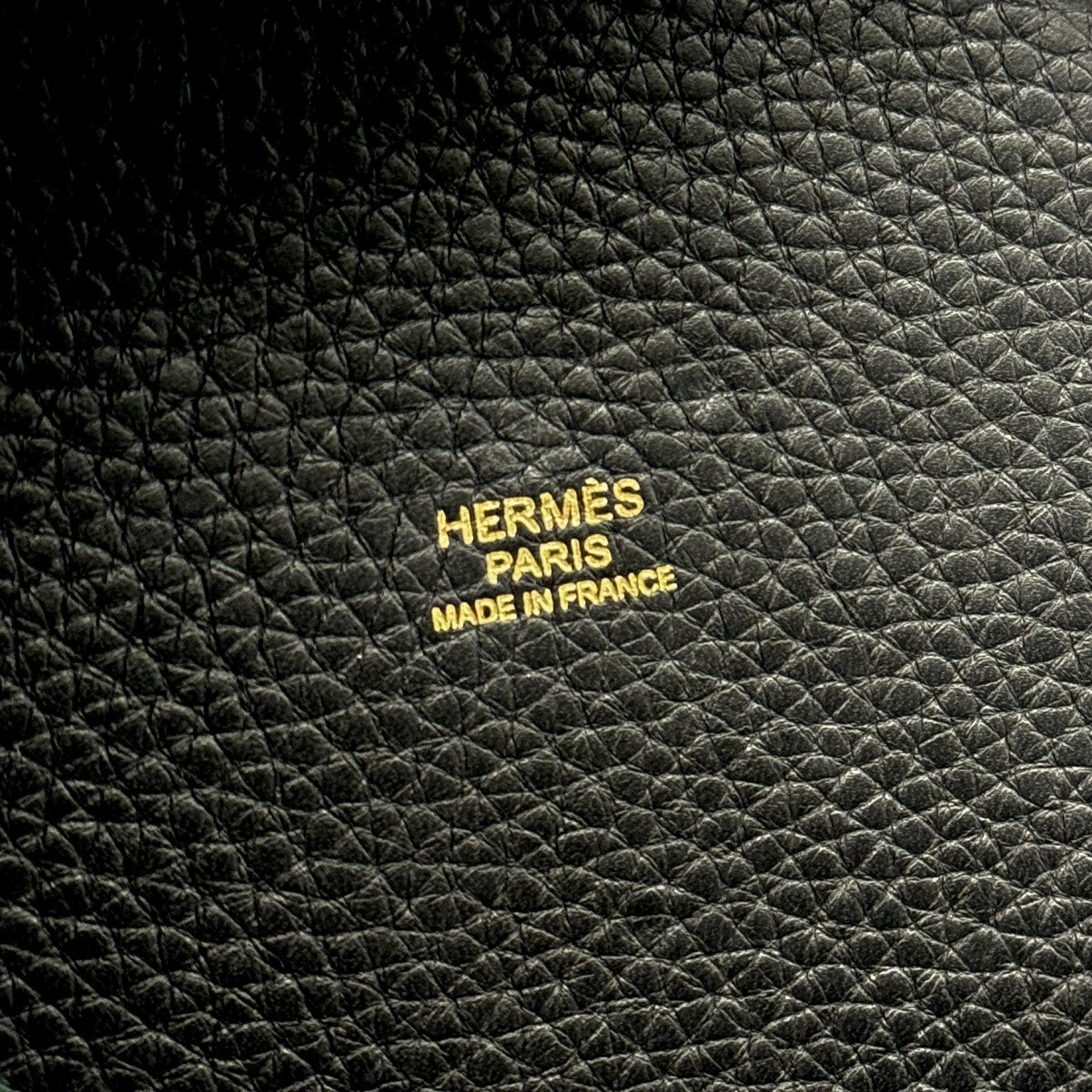 HERMES HERMES Picotin PM Picotin PM Picotin 18 Tote bag Toryon Clemence Noir Black Gold hardware