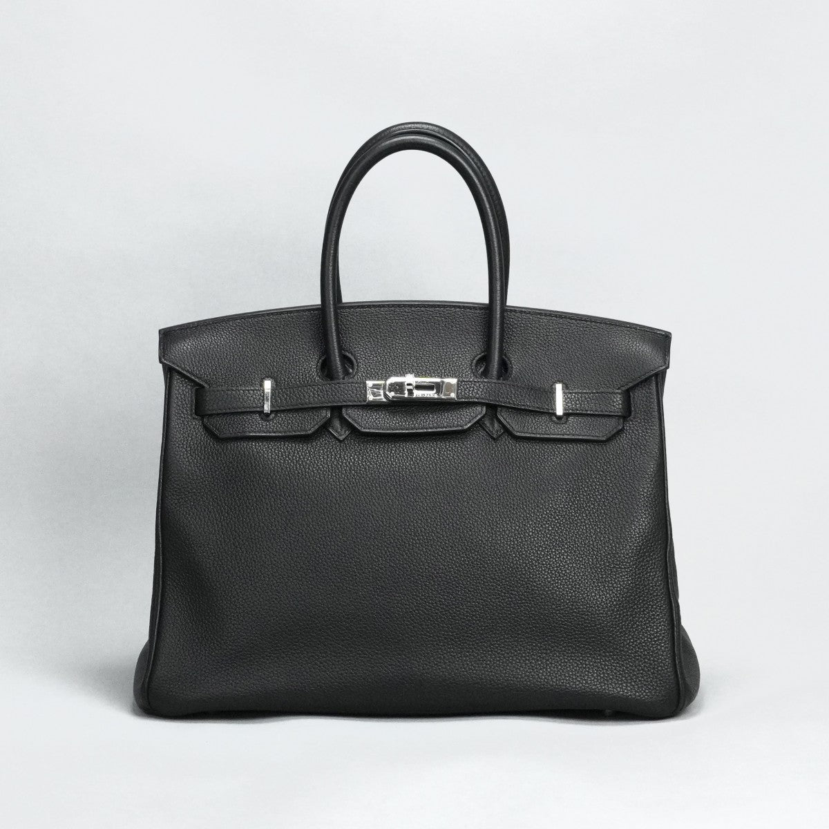 HERMES 爱马仕 Birkin 35 Birkin 35 手提袋多哥黑色银色硬件