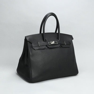 HERMES 爱马仕 Birkin 35 Birkin 35 手提袋多哥黑色银色硬件