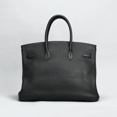 HERMES 爱马仕 Birkin 35 Birkin 35 手提袋多哥黑色银色硬件