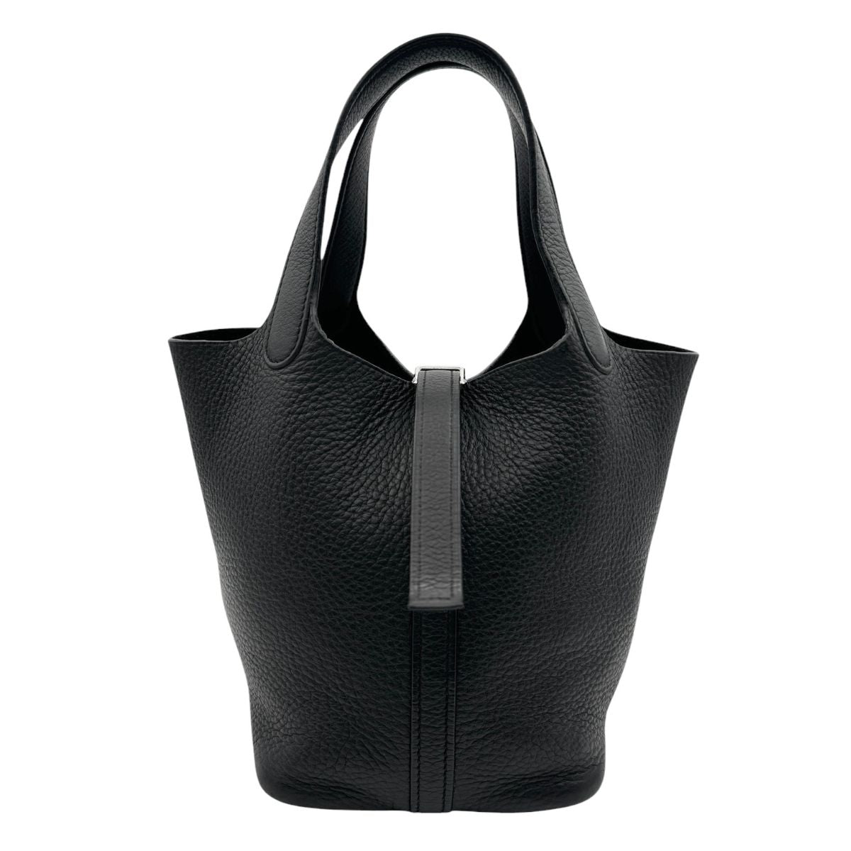 HERMES HERMES Picotin PM Picotin PM Picotin 18 Tote bag Toryon Clemence Noir Black Silver Metal fittings