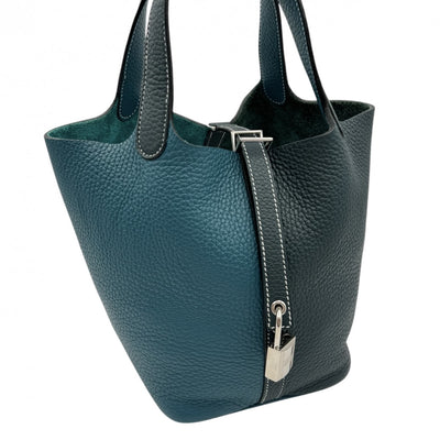 HERMES HERMES Picotin lock PM kazak Picotin lock PM Picotin lock 18 Bag Tote Bag Toryon Clemence Veil Sipress Veil Bosfall Green Green Silver Metal Fitting