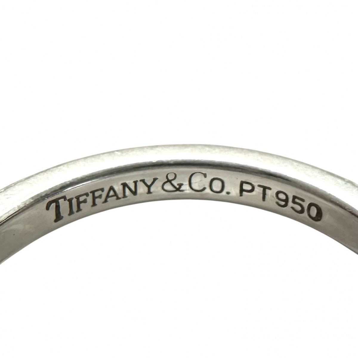 Tiffany & Co. TIFFANY&Co. Millgrain banding Tiffany & Co. Toe-gathered ring Pt950 silver wedding ring platinum wedding ring