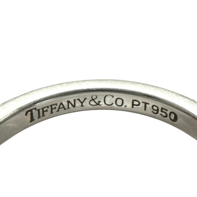 Tiffany & Co. Tiffany & Co. Millgrain Banding Tiffany & Co. 발가락 수집 반지 PT950은 결혼 반지 백금 웨딩 반지