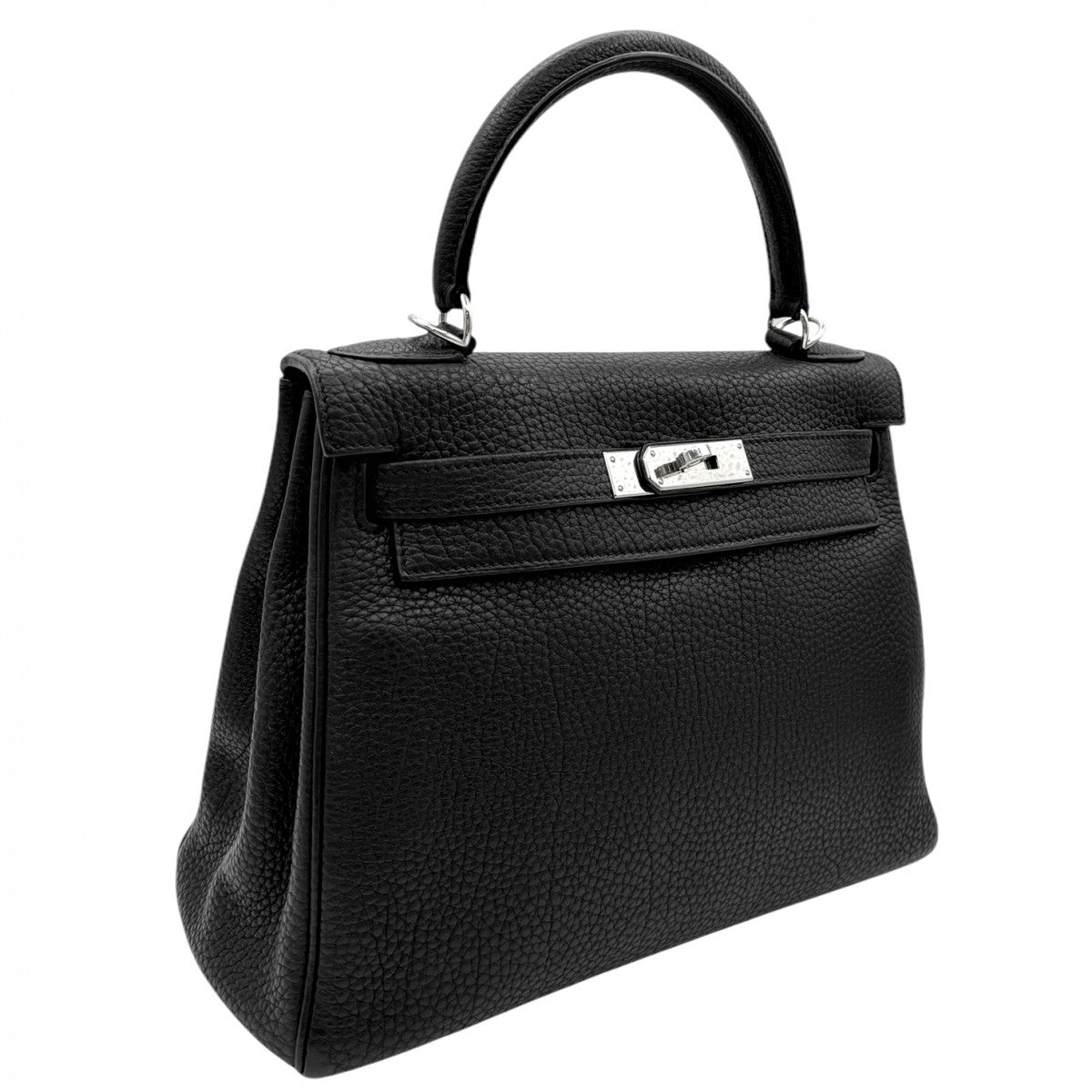 HERMES HERMES Kelly 28 Kelly 28 Bag, Tote Bag, Shoulder Bag, Togo Noir, Black, Silver Hardware