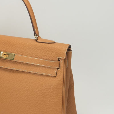 エルメス HERMES ケリー35 ケリー 35 バッグ トートバッグ ヴェルソ フィヨルド ナチュラル ゴールド ブラウン ゴールド金具