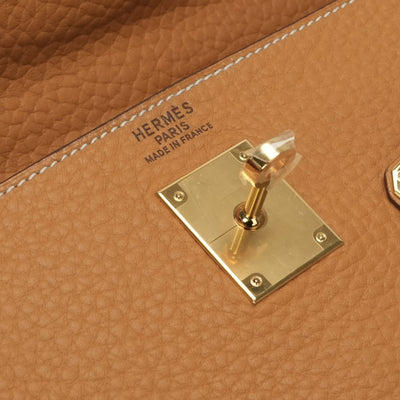 エルメス HERMES ケリー35 ケリー 35 バッグ トートバッグ ヴェルソ フィヨルド ナチュラル ゴールド ブラウン ゴールド金具