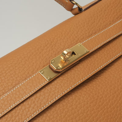 エルメス HERMES ケリー35 ケリー 35 バッグ トートバッグ ヴェルソ フィヨルド ナチュラル ゴールド ブラウン ゴールド金具