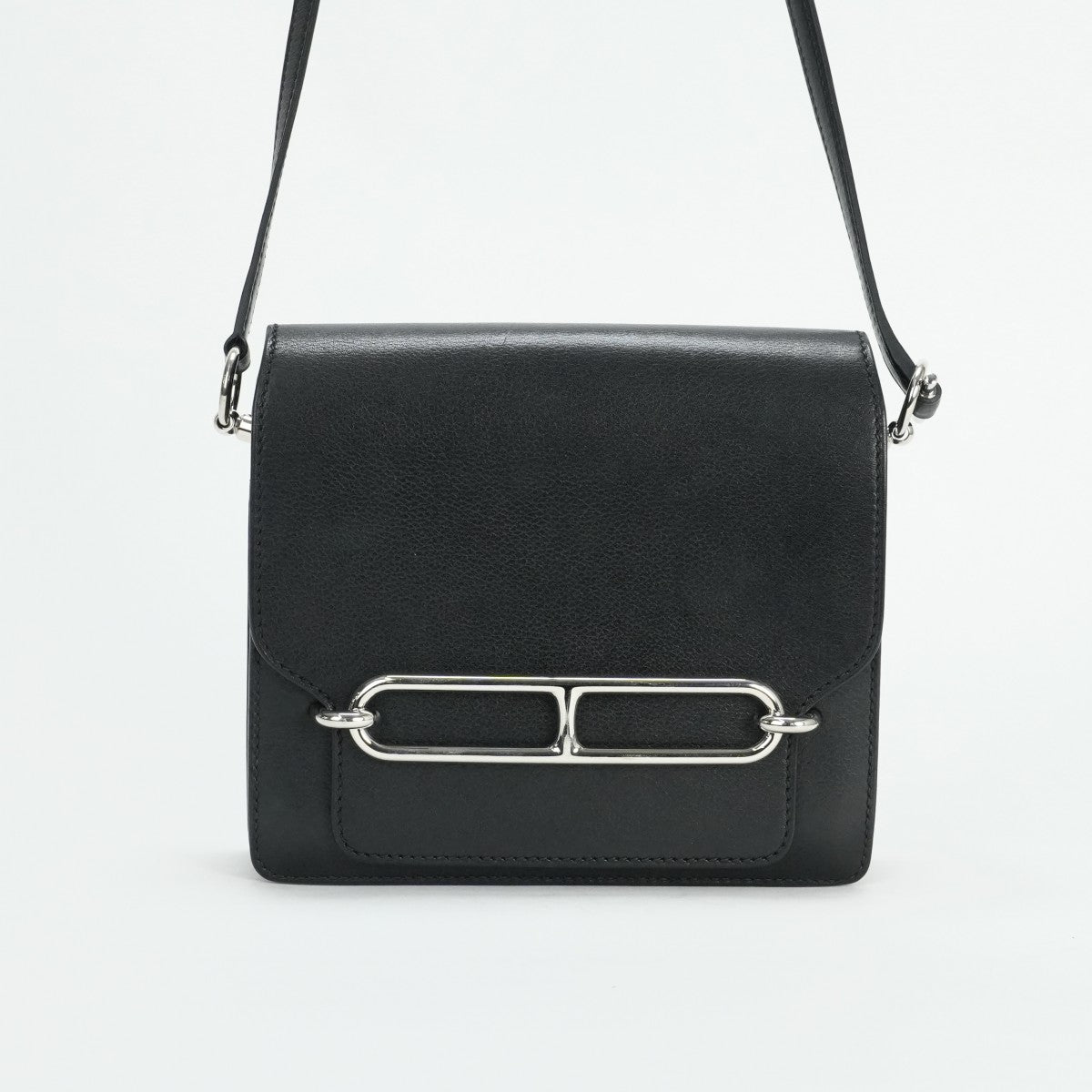 HERMES HERMES Sac roulis mini Sac roulis mini Bag Shoulder Bag Ever Color Noir Black Silver Metal Fittings Ever Color